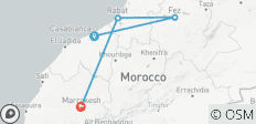  Marokko Imperial Cities Reise: Casablanca, Fes, Rabat &amp; Marrakech - 5 Tage kulturelle Entdeckung - 4 Destinationen 