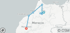  5-tägige Marokko Imperial Cities &amp; Blue Chefchaouen Tour | Von Fes nach Marrakesch - 7 Destinationen 