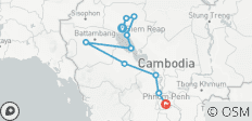  Cambodia Active Explorer: 9 Day Adventure Through Temples, Cycling, Trekking, Boating Tour - 11 destinations 