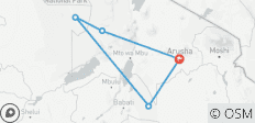  Safari de 4 días por Tarangire, Serengeti y el cráter, de media distancia - 5 destinos 