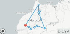  Marrakech naar Ait Benhaddou - Merzouga-woestijn - Chefchaouen &amp; Fes in 6-daagse privérondreis - 16 bestemmingen 