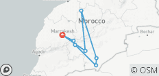  Escapade privée de 2 jours au Sahara : de Marrakech au camp du désert d\'Erg Lihoudi - 8 destinations 