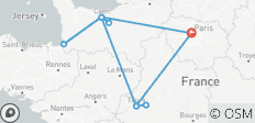  Circuito privado personalizado por Francia, París, Normandía y valle del Loira, salida diaria - 10 destinos 