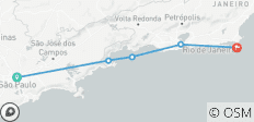  The entire Green Coast from Sao Paulo to Rio, with sea areas around Rio - 5 destinations 