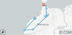  Rondreis in Marokko – van Casablanca naar Tanger – 14 dagen - 9 bestemmingen 