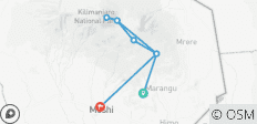  Ascension du Mont Kilimandjaro en groupe par la route Marangu - 8 jours - Tanzanie (tous les hébergements et transports sont inclus) - 8 destinations 