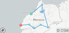  Mejor circuito de 15 días por Marruecos desde Casablanca - 11 destinos 