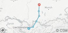  Lech-Cycle Path From the Source to Fugger Stadt - 6 destinations 