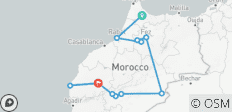  Abenteuer Marokko von Nord nach Süd - 13 Tage - 12 Destinationen 