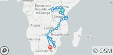  Jungle, Falls &amp; Game Parks (Accommodated) - 46 days - 36 destinations 