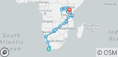  Grande expédition africaine vers le nord - avec hébergement - 56 jours - 57 destinations 