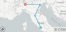  Rome Florence Venice and Milan by Rail - 4 destinations 