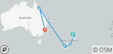  Merveilles du Pacifique Sud, y compris l\'île du Nord de la Nouvelle-Zélande (d\'Auckland à Sydney) (2024) - 8 destinations 