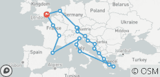  Europese Avonturier (Standaard, Start Londen) - 21 bestemmingen 