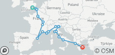  London to Athens (Plus, Start Paris) - 23 destinations 