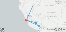  Höhepunkte Perus mit dem Zusatz Fluss Amazonas - Lima - 11 Destinationen 
