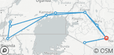  Gorilla Trek &amp; Kenia Safari - 18 Tage - 13 Destinationen 