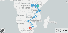  Jungle, Falls &amp; Game Parks - 46 days - 38 destinations 