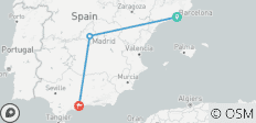  Barcelona, Madrid &amp; Malaga Stadtaufenthalt - 3 Destinationen 