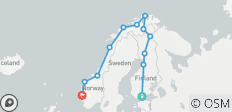  Top of Scandinavia with Arctic Circle with Coastal Cruise - 12 destinations 