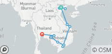  Vietnam &amp; Cambodia Adventure (including Hoa Binh) - 13 destinations 