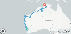  Perth to Darwin Overland - 16 destinations 