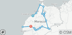  15-Days Private Tour From Casablanca To Chefchaouen &amp; Imperial Cities Essaouira via Sahara Desert Luxury Camp/ Best of Morocco - 21 destinations 