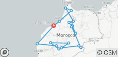  Circuit de 15 jours de Casablanca à Chefchaouen Villes impériales Essaouira et Erg Chebbi Camp de luxe dans le désert - 20 destinations 