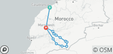  Circuit dans le désert 8 jours de Casablanca aux dunes d\'Erg Chigaga - 13 destinations 