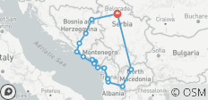  Great Balkan Round Trip - 19 destinations 