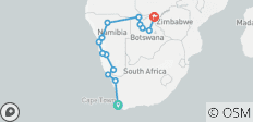  19 day Capetown to Victoria falls Lite - 14 destinations 