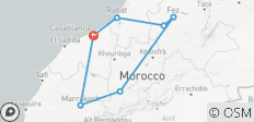  Ruta de 7 días por las ciudades imperiales de Marruecos desde Casablanca - 7 destinos 