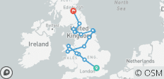  Avontuurlijke reis van Londen naar Edinburgh – 8 dagen - 16 bestemmingen 