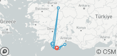  Private 8-Day Lycian Way Walking Holiday: Kayaköy, Butterfly Valley, Patara &amp; Kekova - 13 destinations 