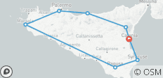  Circuit de 8 jours à Catane, Syracuse, Etna, Marsala et Palerme. - 8 destinations 