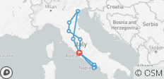  Circuit de 12 jours de Rome à Capri. - 12 destinations 