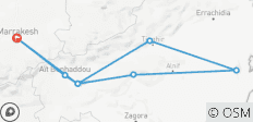  MARRAKECH naar MARRAKECH (9 dagen) Souks &amp; zandduinen - 8 bestemmingen 