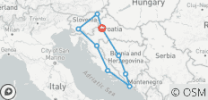  9 jours Zagreb, Sarajevo, Dubrovnik, Split, Opatija et Ljubljana - 9 destinations 