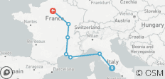  8 jours à Rome, Pise, Nice, Lyon et Paris - 8 destinations 