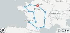  15 jours à Paris, Caen, Rocamadour et Burdeaux. - 14 destinations 