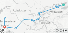  Voyage de 5 jours au Kazakhstan, Kirghizstan, Tadjikistan, Ouzbékistan et Turkménistan - 14 destinations 