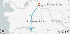  Ashgabat to Shavat (Turkmenistan tour with the departure to Khiva, Uzbekistan) - 3 destinations 