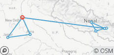  Bestseller Triangle d\'or de l\'Inde et du Népal avec trekking, vol inclus - 11 destinations 
