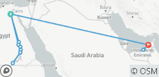  14 Days Arab Giants Cairo, Nile Cruise, Abu Simbel, Aswan, Luxor, Dubai and Abu Dhabi - 15 destinations 