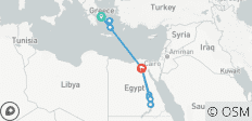  14 Days in Athens, Mykonos, Santorini, Cairo &amp; Nile Cruise. - 14 destinations 