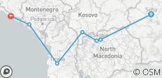  Sofia naar Dubrovnik: Expres Culturele Expeditie - Kleine Groepsreis - 7 bestemmingen 