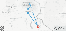  6 dagen Kilimanjaro fietsen + 2 hotelverblijf - 9 bestemmingen 