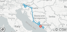  Slovenië - Kroatië - Bosnië &amp; Montenegro Kleine Groepsreis - 10 bestemmingen 