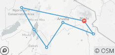  Cyclisme du Kilimandjaro au cratère du Ngorongoro - 7 destinations 