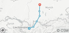  Lech fietspad - van de bron naar de Fugger stad (7 dagen) - 6 bestemmingen 